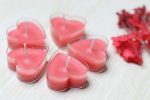 heart shaped tea light candle